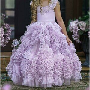 Dollcake Best Wishes Luxe Frock Dress Girls Boutique Party Lilac Purple NWT